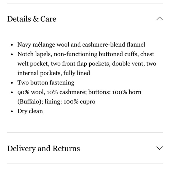 Paul Smith Kensington Fit Navy 2 Button Blazer- Size US 40R - Picture 13 of 15